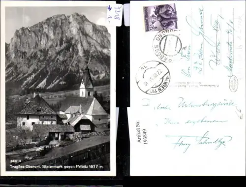 193849,Tragöß Tragöss-Oberot geg. Pribitz Mühle Kirche