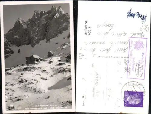 197915,Hochschwab Voisthalerhütte u. Edelspitzen b. Seewiesen Winteransicht