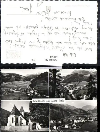 198044,Kapellen a. d. Mürz Totale Kirche Mehrbildkarte