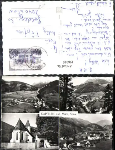198045,Kapellen a. d. Mürz Totale Kirche Mehrbildkarte