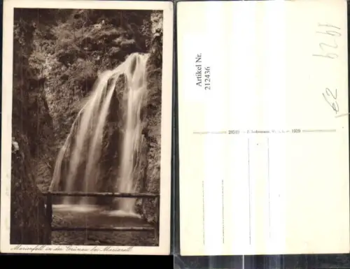 212436,Marienfall i. d. Grünau b. Mariazell Wasserfall
