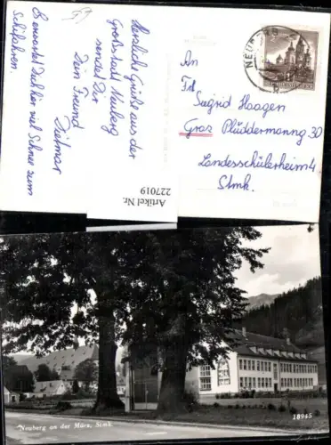 227019,Neuberg a. d. Mürz Kapelle Schule Partie