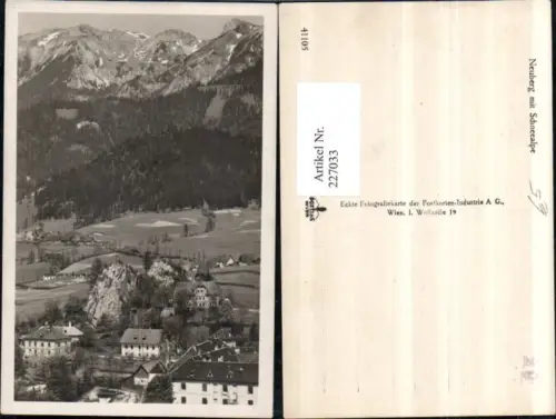 227033,Neuberg a. d. Mürz Teilansicht m. Schneealpe