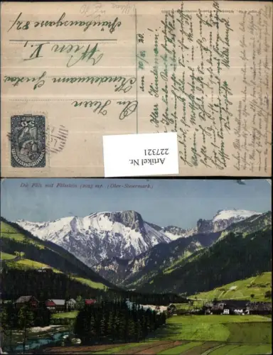 227321,Die Fölz m. Fölzstein Bergkulisse b. Aflenz pub Purger e Co 12803