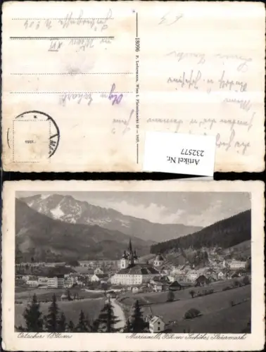 232577,Präge AK Mariazell Totale m. Ötscher