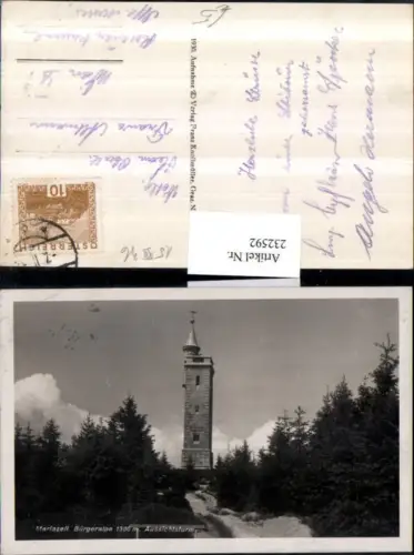 232592,Mariazell Bürgeralpe Aussichtsturm Turm