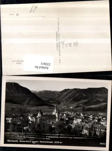 232611,Mariazell Totale geg. Hochschwab