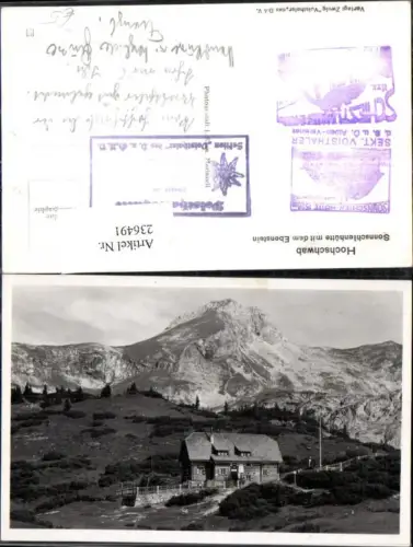 236491,Hochschwab Sonnschienhütte Berghütte m. d. Ebenstein b. Tragöß