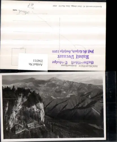 236511,Hochlantsch Schüsserlbrunn Post St. Erhad b. Mixnitz