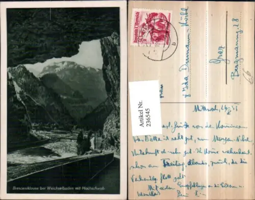 236545,Bresceniklause b. Weichselboden m. Hochschwab b. Gußwerk