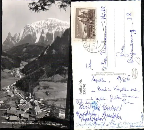 236570,Kapellen an d. Mürz Totale geg. Rax