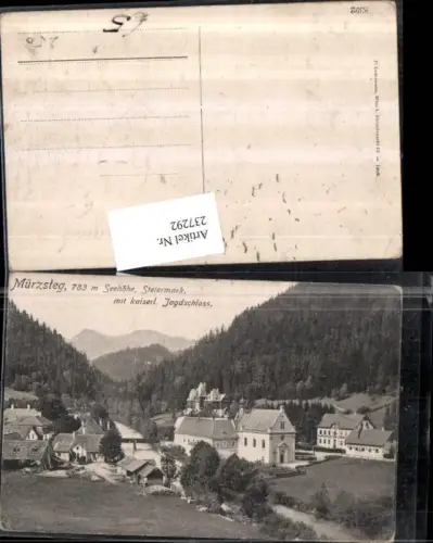 237292,Mürzsteg Teilansicht m. Kaiserlichen Jagdschloss
