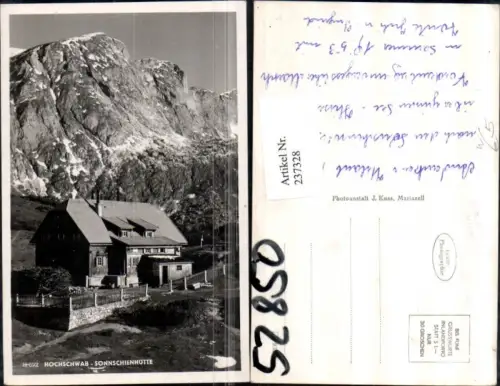237328,Hochschwab Sonnschienhütte Berghütte b. Sankt Ilgen