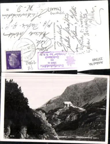 237369,Hochschwab Voisthalerhütte Berghütte b. Aflenz