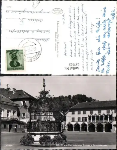 237393,Bruck an d. Mur Historischer Brunnen u. Kornmesserhaus