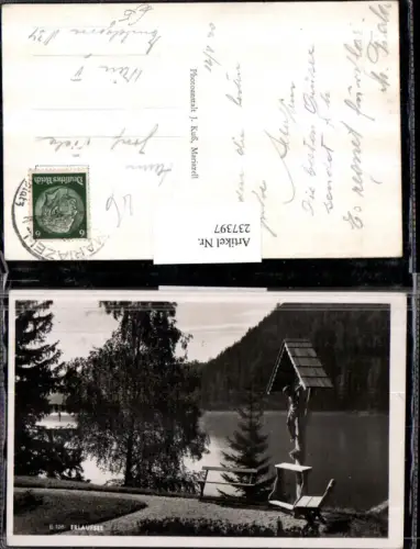 237397,Erlaufsee See Partie Wegkreuz b. Mariazell