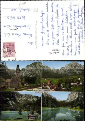 237407,Tragöß-Oberort Totale Kirche Grüner-See Mehrbildkarte