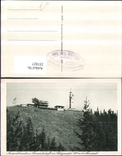 237427,Aussichtswarte Warte u. Almwirtschaft am Bürgeralpl b. Mariazell