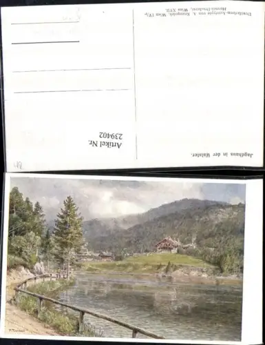 239402,Künstler AK Hugo Darnaut Jagdhaus in d. Walster b. Mariazell