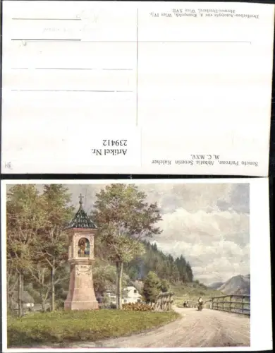 239412,Künstler AK Hugo Darnaut Sancto Patrone Abbatis Severin Kalcher Bildstöckl b. Mariazell