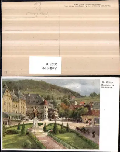 239818,Künstler AK Hugo Darnaut Mariazell Abt Otker Brunnen
