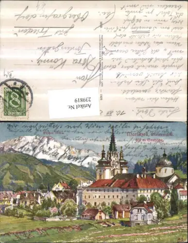 239819,Künstler AK A. S. Mariazell Totale