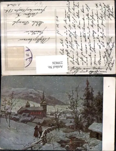 239826,Künstler AK Prinz Mariazell Totale Winterbild
