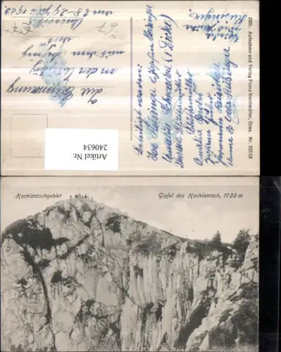 240634,Hochlantschgebiet Gipfel d. Hochlantsch b. Breitenau