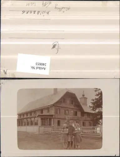 240853,Foto AK Kindberg Hausansicht Gasthof Familienfoto