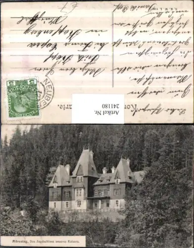 241180,Mürzsteg Jagdschloss d. Kaisers pub Brüder Kohn B.K.W.I. 1189