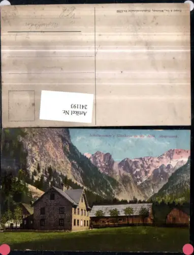 241193,Schützenauers Gasthaus in d. Höll b. Weichselboden pub Purger u. Co 1789