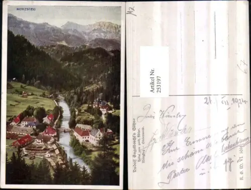 253197,Mürzsteg Teilansicht Jagdschloss u. Hotel zum goldenen Adler