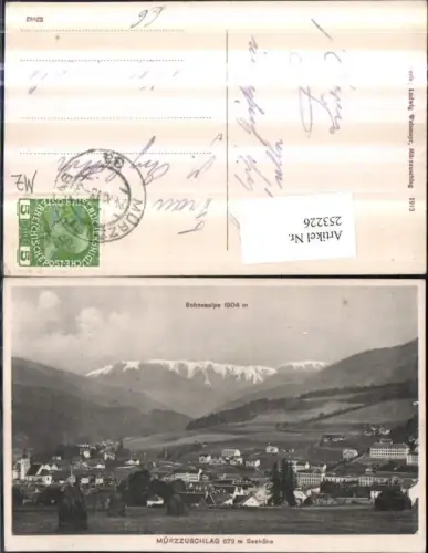 253226,Mürzzuschlag Teilansicht m. Schneealpe