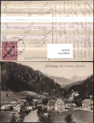 253241,Mürzsteg Teilansicht m. Jagdschloss