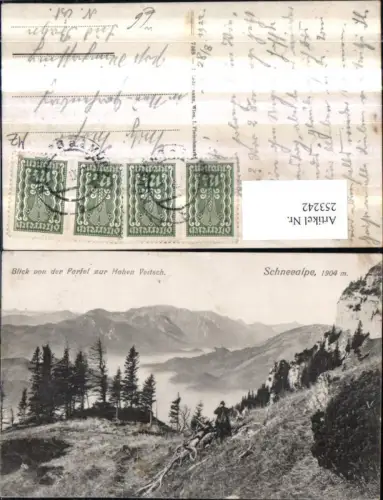 253242,Schneealpe b. Altenberg an d. Rax Blick von d. Parfel zur Hohen Veitsch