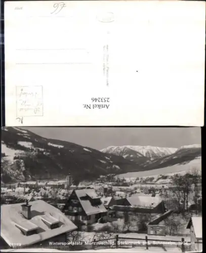 253246,Mürzzuschlag Teilansicht geg. Schneealpe Winterbild