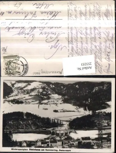 253253,Steinhaus am Semmering Teilansicht Viadukt Brücke Winterbild