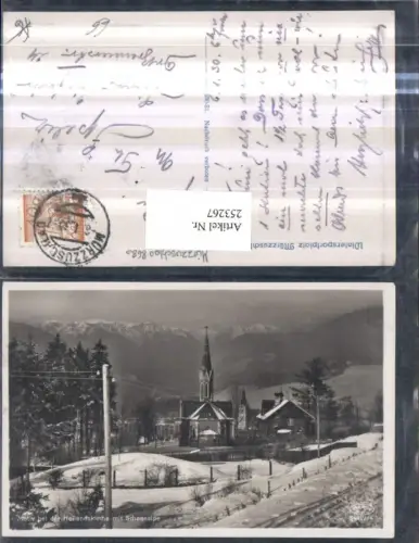 253267,Mürzzuschlag Motiv bei der Heilands-Kirche m. Schneealpe Winterbild