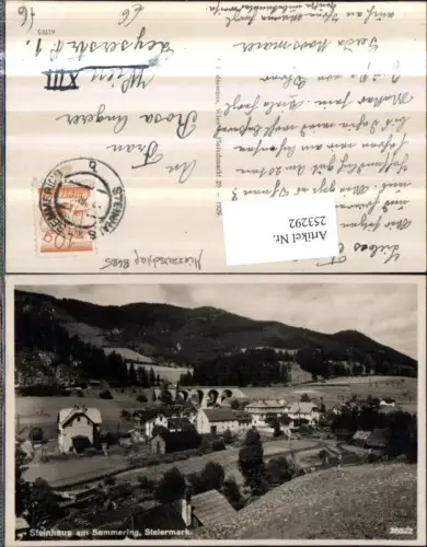 253292,Steinhaus am Semmering Teilansicht Viadukt Brücke