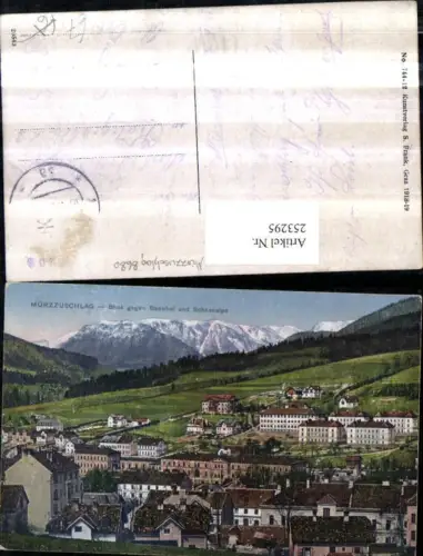 253295,Mürzzuschlag Teilansicht Blick geg. Bahnhof u. Schneealpe