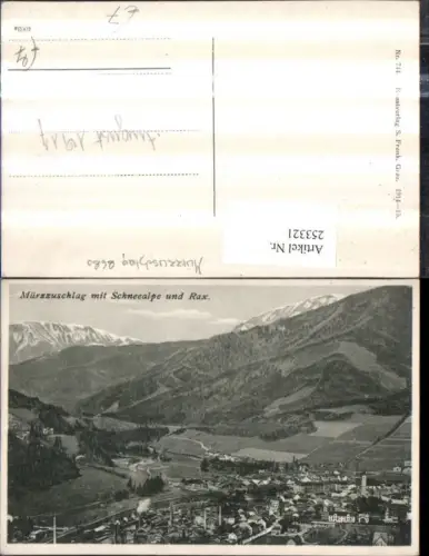 253321,Mürzzuschlag Totale m. Schneealpe u. Rax
