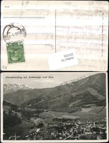 253326,Mürzzuschlag Totale m. Schneealpe u. Rax