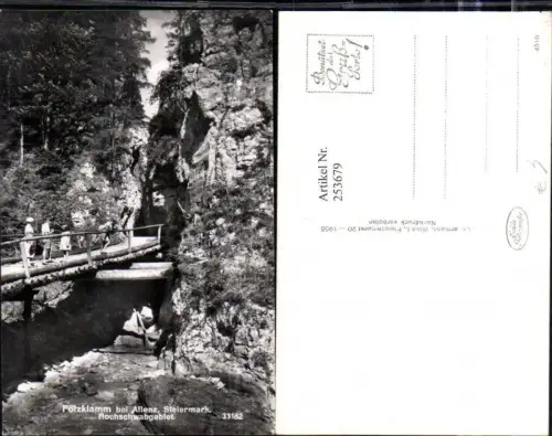 253679,Fölzklamm b. Aflenz Partie Brücke im Hochschwabgebiet