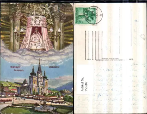 253682,Künstler AK Mariazell Kirche Gnadenaltar Mehrbildkarte