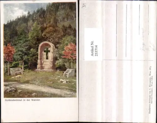 253714,Künstler AK Hugo Darnaut Heldendenkmal in d. Walter b. Mariazell