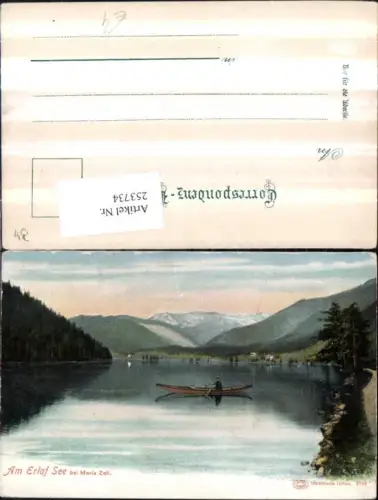 253734,Am Erlaf See Erlaufsee b. Mariazell Partie Ruderboot