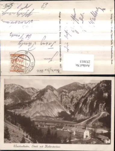 253815,Weichselboden Kirche m. Zellerstaritzen Bergkulisse