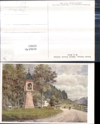 253821,Künstler AK Hugo Darnaut Sancto Patrone Abbatis Severin Kalcher Bildstock Wegpartie b. Mariazell