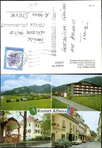 253933,Aflenz Totale Hotel Post Kapelle Straßenansicht Mehrbildkarte