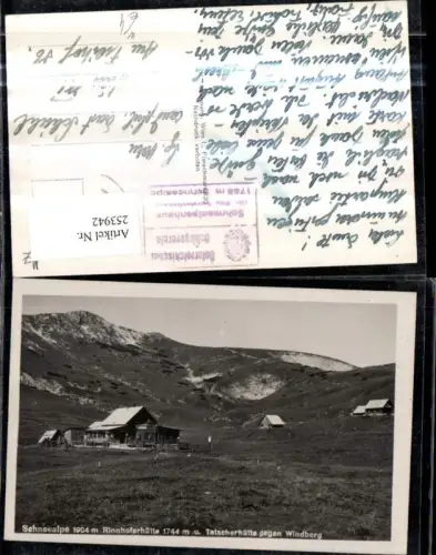 253942,Schneealpe Rinnhoferhütte u. Tatscherhütte geg. Windberg b. Kapellen an d. Mürz